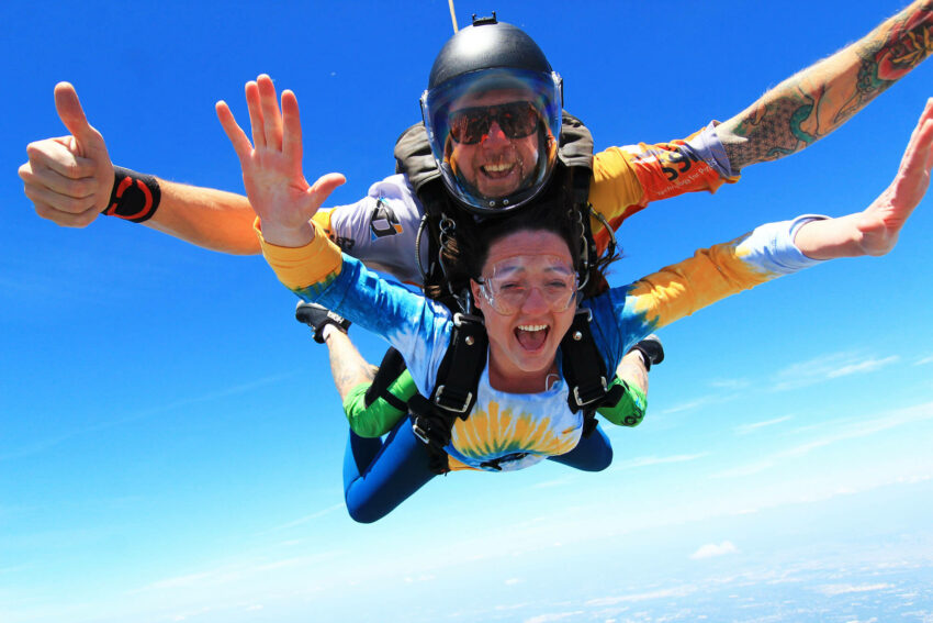 Tandem skydiving instructor